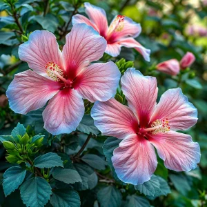 Гибискус садовый Тропикал Сан купить по цене от 293р. в интернет-магазине «Посадика» с доставкой почтой в в Усть-Джегутае и по всей России – [изображение №1].