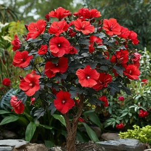 Гибискус Миднайт Роуз купить по цене от 269р. в интернет-магазине «Посадика» с доставкой почтой в в Усть-Джегутае и по всей России – [изображение №1].