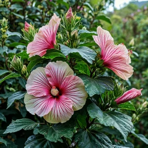 Гибискус Иден Бьюти купить по цене от 460р. в интернет-магазине «Посадика» с доставкой почтой в в Усть-Джегутае и по всей России – [изображение №1].